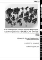 PISCO SUS304 STAINLESS FITTINGS CATALOG SUS304 SERIES: PUSH-IN FITTING TYPE OF CORROSION RESISTANT STAINLESS STEEL